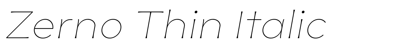 Zerno Thin Italic